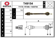 T49154 EAI hnací hriadeľ T49154 EAI