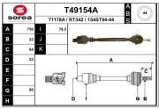 T49154A Hnací hřídel EAI