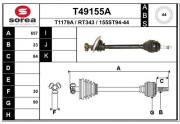 T49155A EAI hnací hriadeľ T49155A EAI