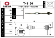 T49156 EAI hnací hriadeľ T49156 EAI