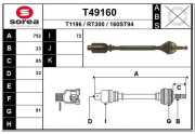 T49160 EAI hnací hriadeľ T49160 EAI