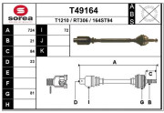 T49164 EAI hnací hriadeľ T49164 EAI