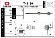 T49180 EAI hnací hriadeľ T49180 EAI