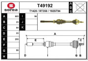 T49192 EAI hnací hriadeľ T49192 EAI