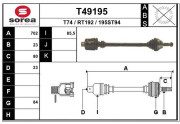 T49195 EAI hnací hriadeľ T49195 EAI