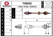 T49202 EAI hnací hriadeľ T49202 EAI