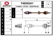 T49202A1 EAI hnací hriadeľ T49202A1 EAI