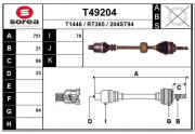 T49204 EAI hnací hriadeľ T49204 EAI