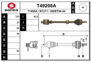 T49208A EAI hnací hriadeľ T49208A EAI