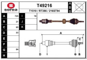 T49216 Hnací hřídel EAI