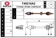 T49216A2 EAI hnací hriadeľ T49216A2 EAI