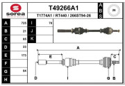 T49266A1 EAI hnací hriadeľ T49266A1 EAI