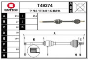 T49274 EAI hnací hriadeľ T49274 EAI