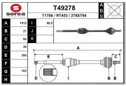 T49278 EAI hnací hriadeľ T49278 EAI