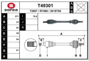 T49301 EAI hnací hriadeľ T49301 EAI