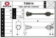 T58014 EAI hnací hriadeľ T58014 EAI