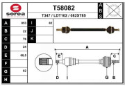 T58082 EAI hnací hriadeľ T58082 EAI