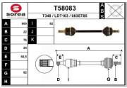 T58083 EAI hnací hriadeľ T58083 EAI