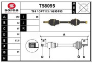 T58095 EAI hnací hriadeľ T58095 EAI