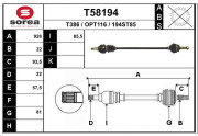 T58194 EAI hnací hriadeľ T58194 EAI