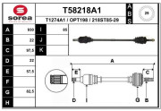 T58218A1 EAI hnací hriadeľ T58218A1 EAI