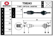 T58243 EAI hnací hriadeľ T58243 EAI