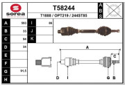 T58244 EAI hnací hriadeľ T58244 EAI