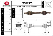 T58247 EAI hnací hriadeľ T58247 EAI