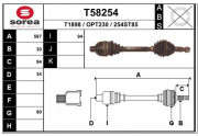 T58254 EAI hnací hriadeľ T58254 EAI