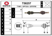 T58257 EAI hnací hriadeľ T58257 EAI