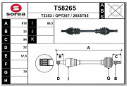 T58265 EAI hnací hriadeľ T58265 EAI