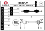 T58281A1 EAI hnací hriadeľ T58281A1 EAI