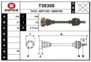 T58306 EAI hnací hriadeľ T58306 EAI