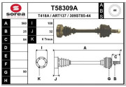 T58309A EAI hnací hriadeľ T58309A EAI