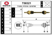 T58321 EAI hnací hriadeľ T58321 EAI