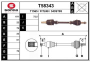 T58343 EAI hnací hriadeľ T58343 EAI