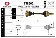 T58362 EAI hnací hriadeľ T58362 EAI