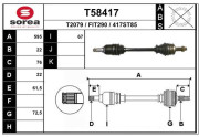 T58417 EAI hnací hriadeľ T58417 EAI