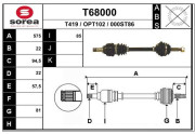 T68000 EAI hnací hriadeľ T68000 EAI