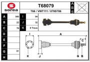 T68079 EAI hnací hriadeľ T68079 EAI