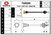 T68086 EAI hnací hriadeľ T68086 EAI