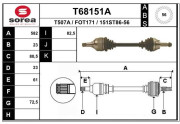 T68151A EAI hnací hriadeľ T68151A EAI