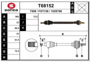 T68152 EAI hnací hriadeľ T68152 EAI