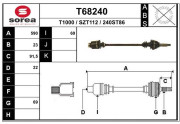 T68240 EAI hnací hriadeľ T68240 EAI