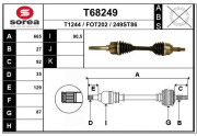 T68249 EAI hnací hriadeľ T68249 EAI