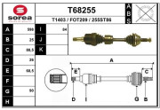 T68255 EAI hnací hriadeľ T68255 EAI