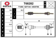 T68282 EAI hnací hriadeľ T68282 EAI