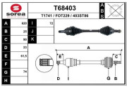 T68403 EAI hnací hriadeľ T68403 EAI