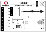 T68482 EAI hnací hriadeľ T68482 EAI