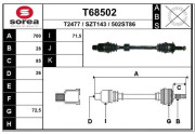 T68502 EAI hnací hriadeľ T68502 EAI